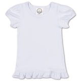 PREORDER Magically Inspired Short Sleeve Ruffle Tee - White - 18m