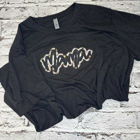 Mama double stack Applique Tee