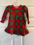 Christmas Dress/Gown - Embroidered name or initials only - 12m