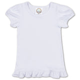 PREORDER Magically Inspired Short Sleeve Ruffle Tee - White - 12m